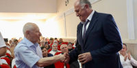Абдулмуслим Абдулмуслимов принял участие в праздновании 85-летнего юбилея Муху Алиева в Хунзахском районе - Правительство