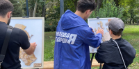 Молодогвардейцы Дагестана провели патриотическую уличную акцию в День единства народов Дагестана - Единая Россия